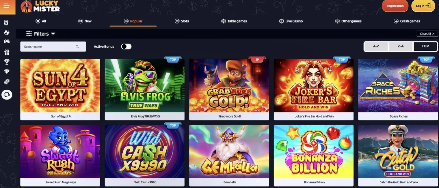 Lucky Mister Casino — Up to £170–£450 match bonus plus up to 500 free spins